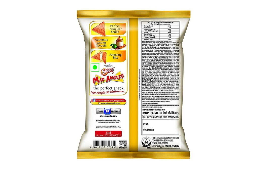 Bingo Mad Angles Achaari Masti    Pack  163 grams